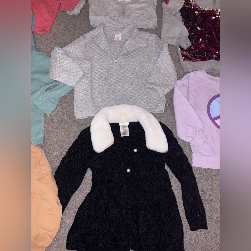 Girls Sweatshirt & Sweater Lot – Size 4T (8 Pieces) 🌟 - Picture 3 of 6